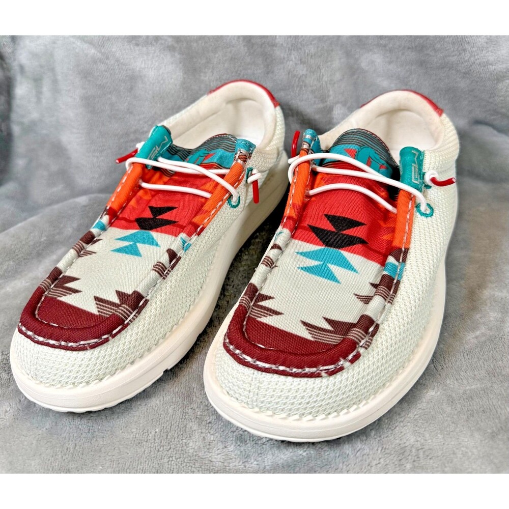 GATOR WADERS WOMENS OUTDOOR CAMP SHOES NW/OB BOX DISTINCTIVE AZTEC PATTERN SZ 7